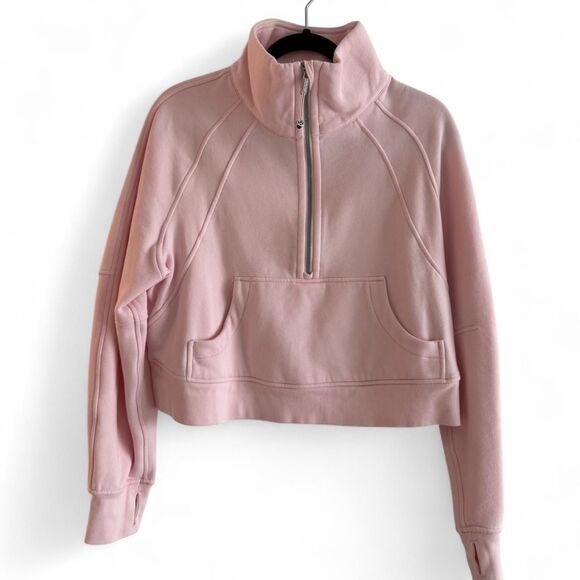 Lululemon scuba oversized funnel neck half zip strawberry milkshake pink size XS - Picture 1 of 4